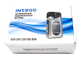 Упаковка видеорегистратора Intego VX-200HD