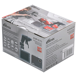 Упаковка видеорегистратора Ritmix AVR-670