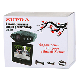 Упаковка видеорегистратора SUPRA SCR-800