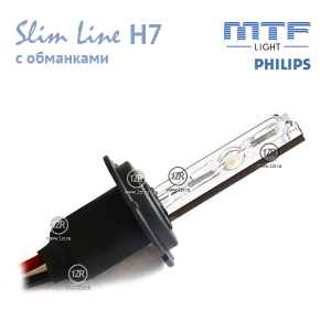 Ксенон MTF-Light Slim Line с обманкой и колбами Philips H7 (4300K)