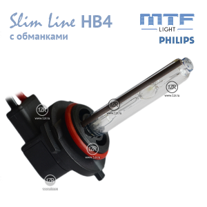 Ксенон MTF-Light Slim Line с обманкой и колбами Philips HB4 (4300K)