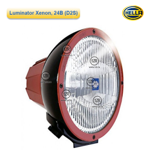 Фара дальнего света Hella Luminator Xenon, 24V, красный ободок