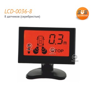 Парктроник SVS LCD-0036-8 (серебристые датчики)